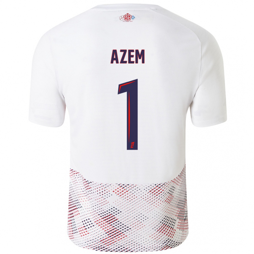 Niño Fútbol Camiseta Floriane Azem #1 Blanco Azul Real 2ª Equipación 2024/25