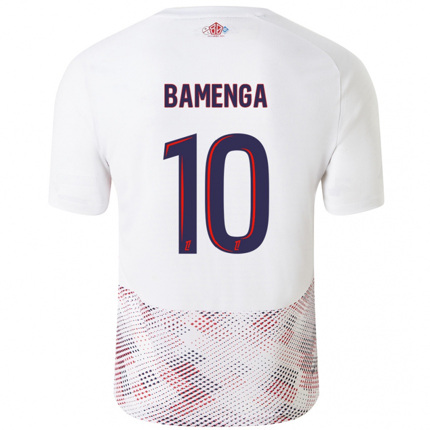 Niño Fútbol Camiseta Naomie Bamenga #10 Blanco Azul Real 2ª Equipación 2024/25