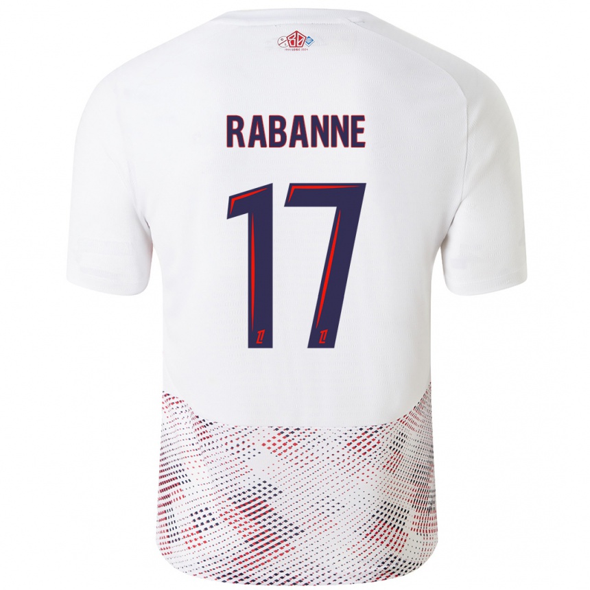 Niño Fútbol Camiseta Julie Rabanne #17 Blanco Azul Real 2ª Equipación 2024/25