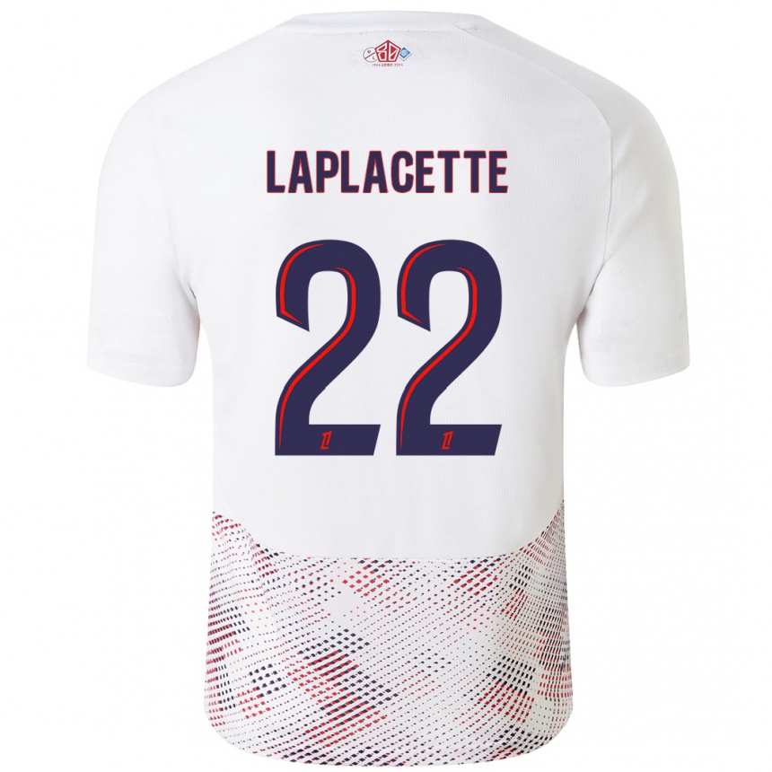 Niño Fútbol Camiseta Tess Laplacette #22 Blanco Azul Real 2ª Equipación 2024/25