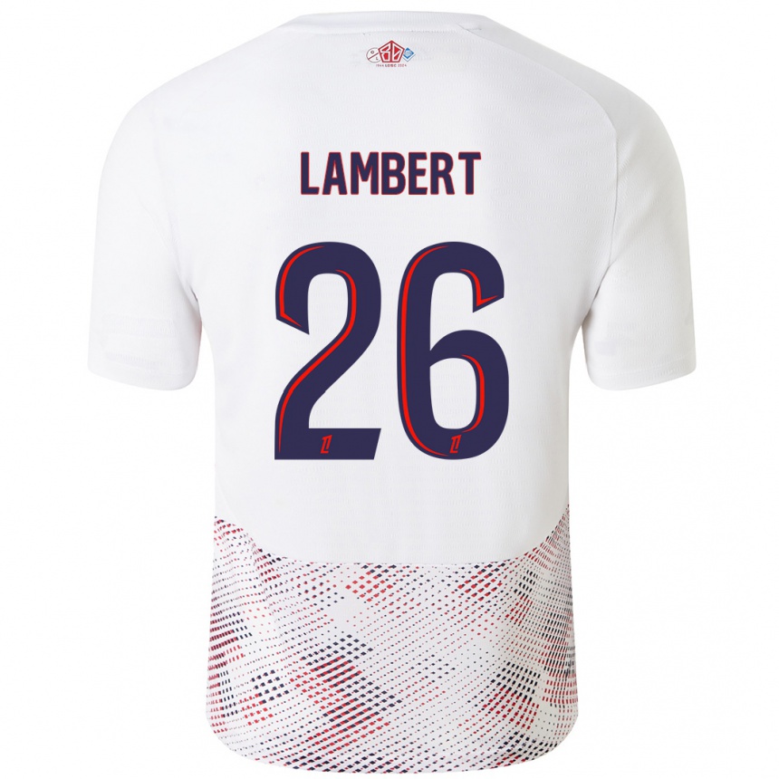 Niño Fútbol Camiseta Anaïs Lambert #26 Blanco Azul Real 2ª Equipación 2024/25