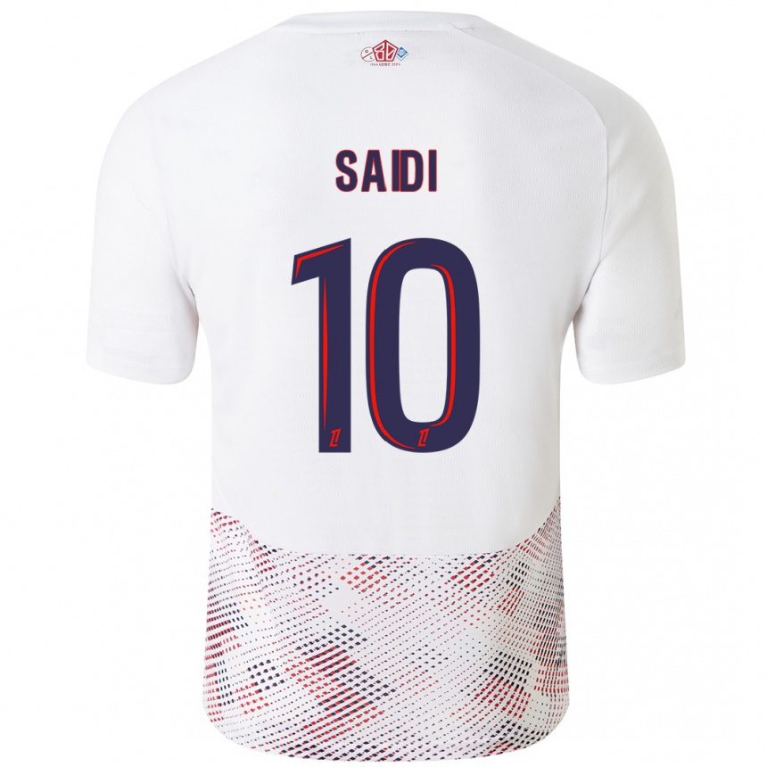 Niño Fútbol Camiseta Rachel Saidi #10 Blanco Azul Real 2ª Equipación 2024/25