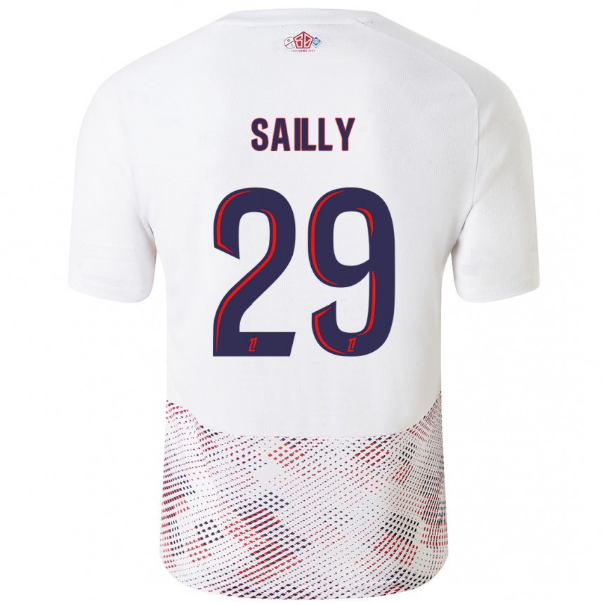 Niño Fútbol Camiseta Charlotte Sailly #29 Blanco Azul Real 2ª Equipación 2024/25