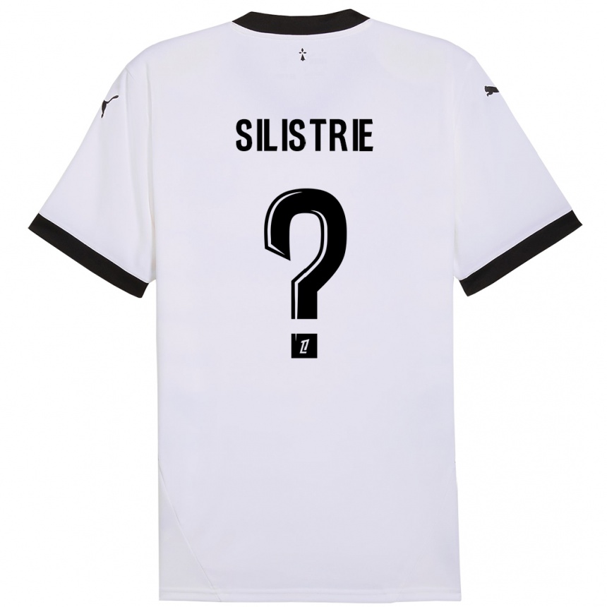 Niño Fútbol Camiseta Mathys Silistrie #0 Blanco Negro 2ª Equipación 2024/25