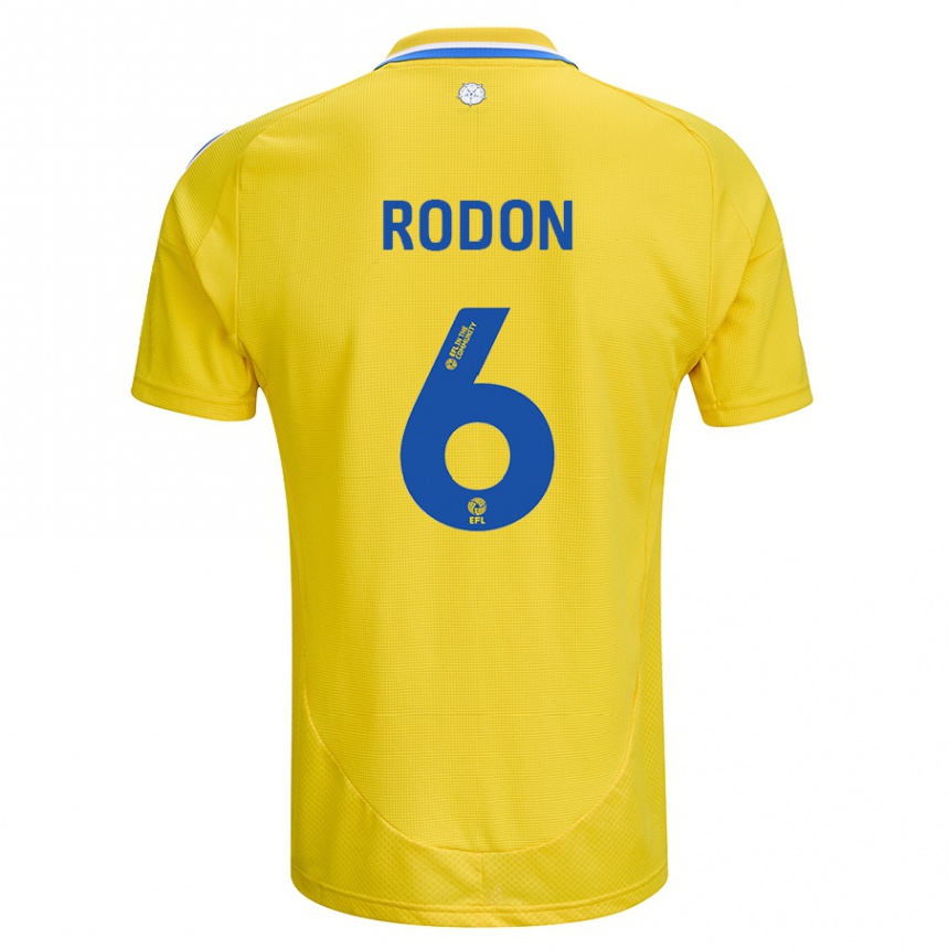 Niño Fútbol Camiseta Joe Rodon #6 Amarillo Azul 2ª Equipación 2024/25