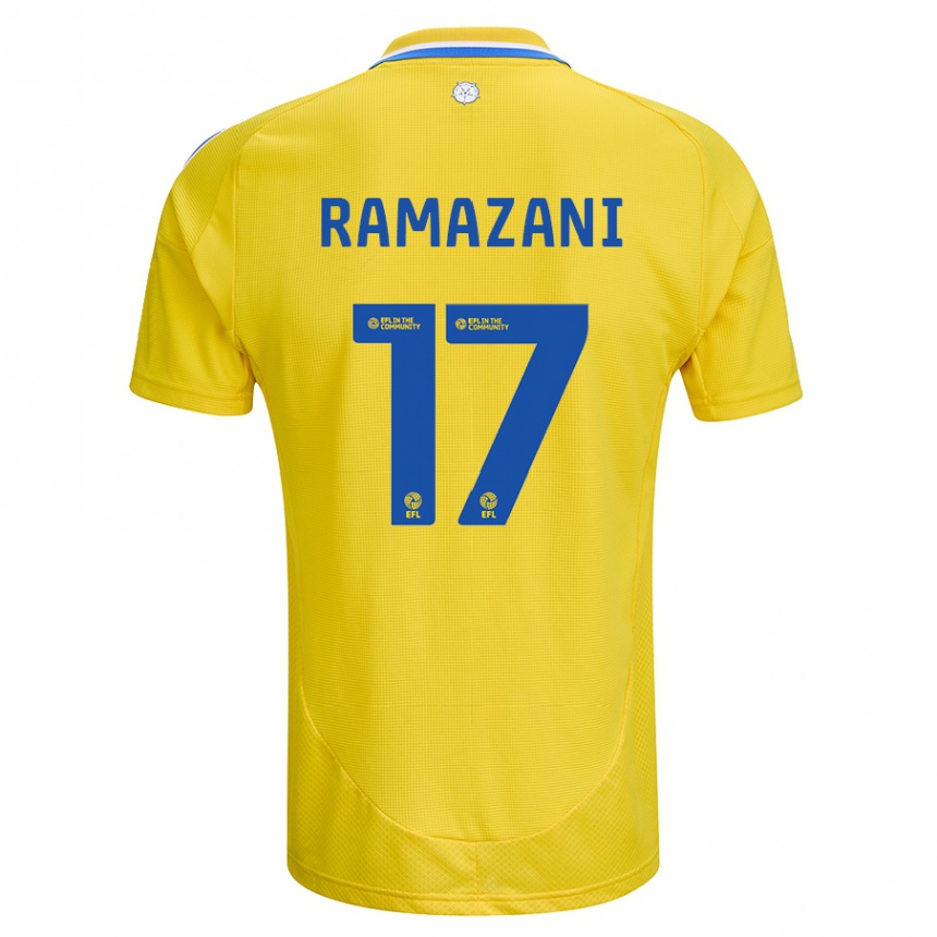 Niño Fútbol Camiseta Largie Ramazani #17 Amarillo Azul 2ª Equipación 2024/25