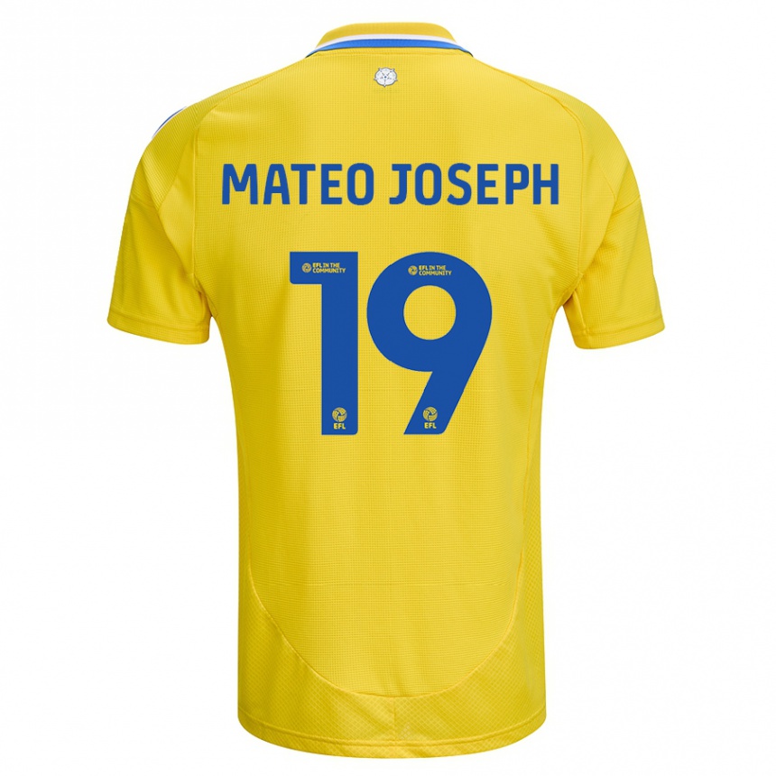 Niño Fútbol Camiseta Mateo Joseph #19 Amarillo Azul 2ª Equipación 2024/25