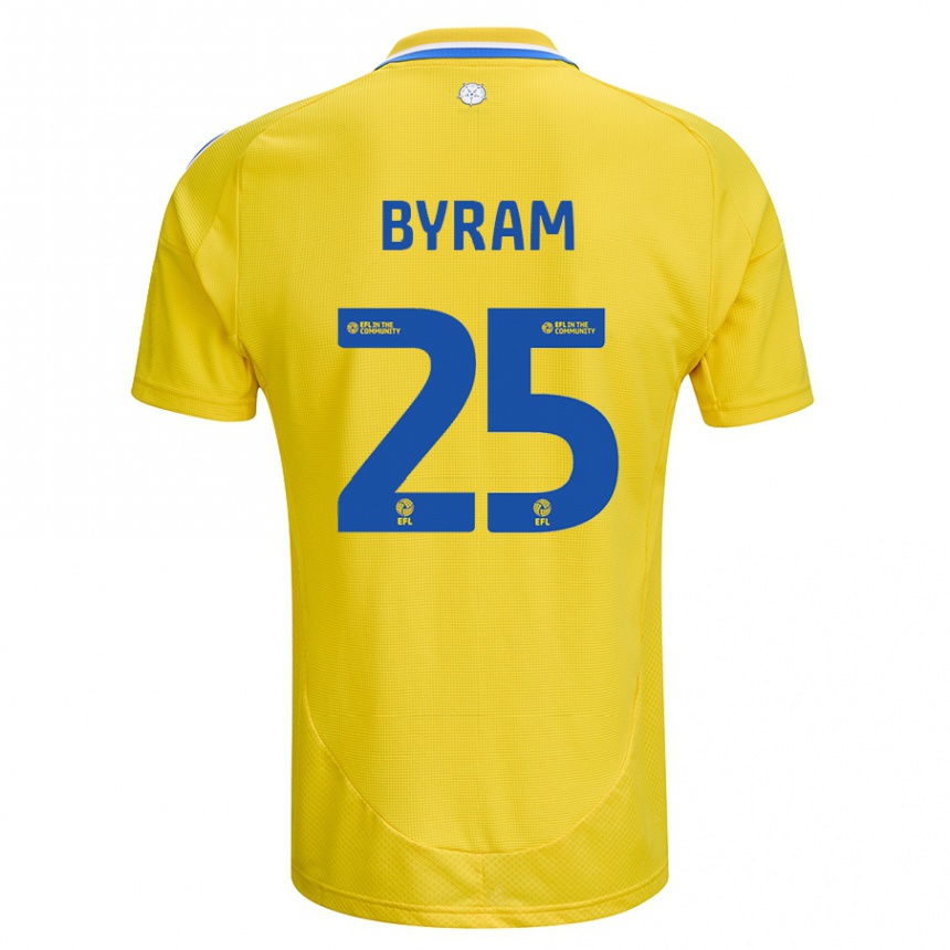 Niño Fútbol Camiseta Sam Byram #25 Amarillo Azul 2ª Equipación 2024/25