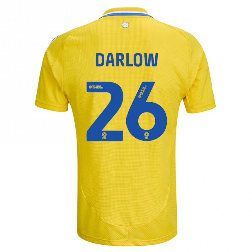 Niño Fútbol Camiseta Karl Darlow #26 Amarillo Azul 2ª Equipación 2024/25