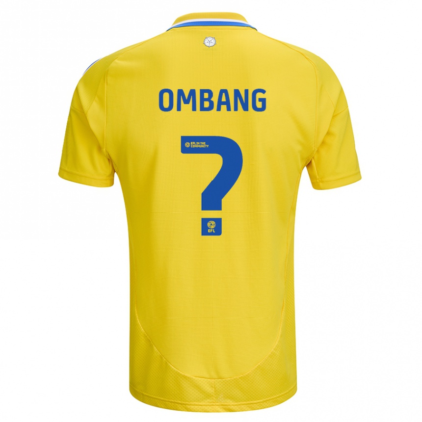 Niño Fútbol Camiseta Darryl Ombang #0 Amarillo Azul 2ª Equipación 2024/25