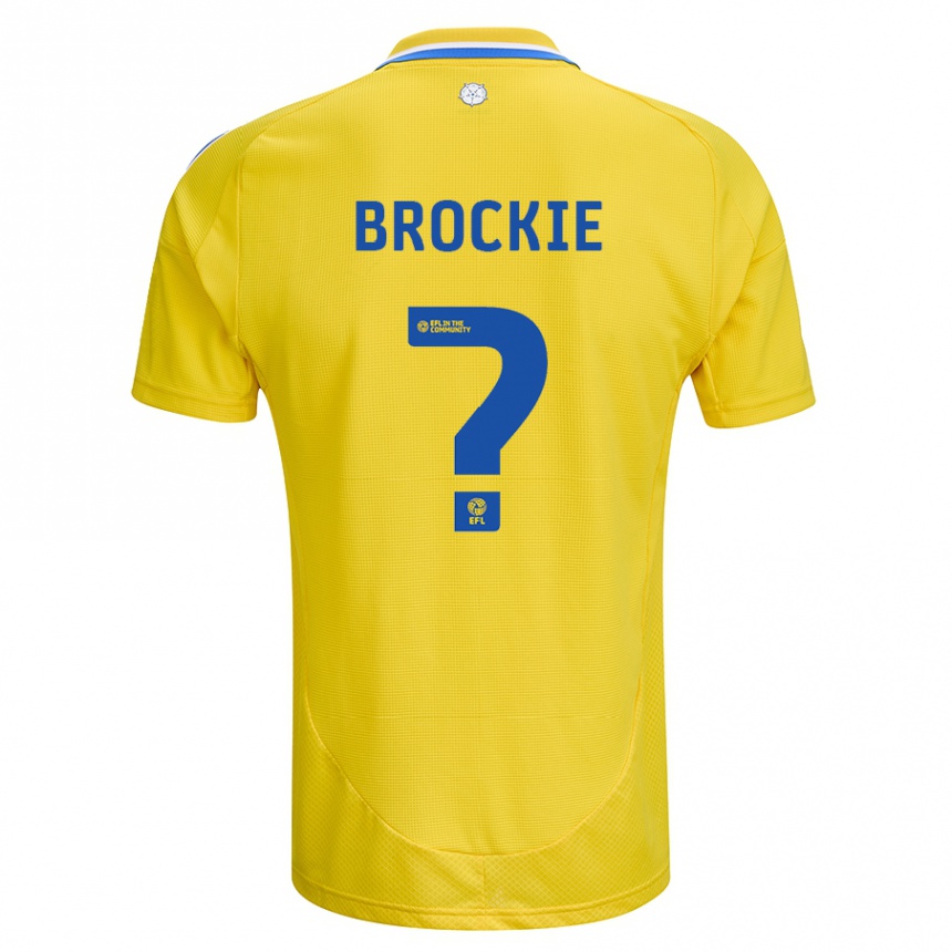 Niño Fútbol Camiseta Devon Brockie #0 Amarillo Azul 2ª Equipación 2024/25