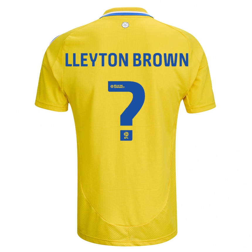 Niño Fútbol Camiseta Lleyton Brown #0 Amarillo Azul 2ª Equipación 2024/25