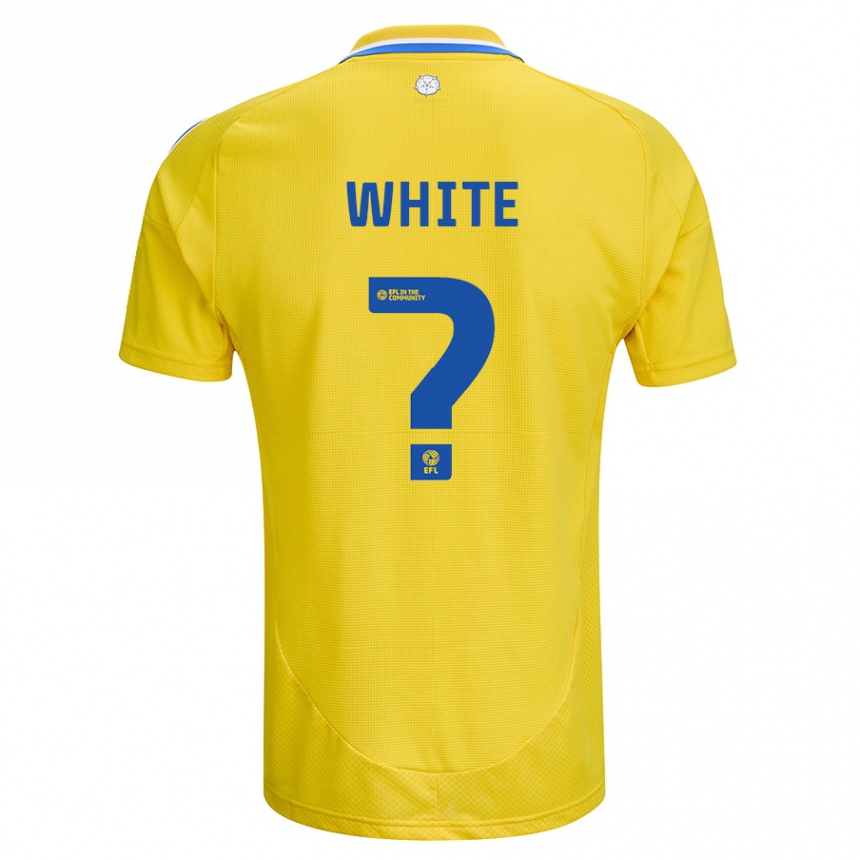 Niño Fútbol Camiseta Logan White #0 Amarillo Azul 2ª Equipación 2024/25