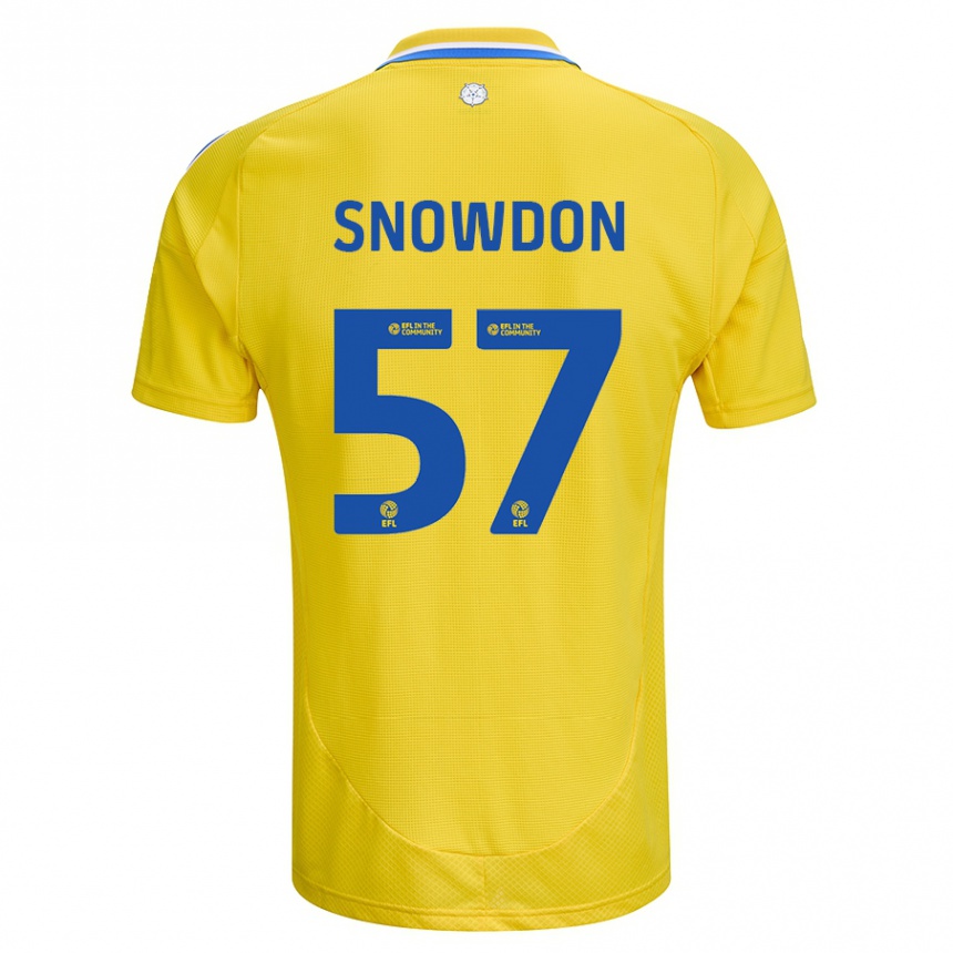 Niño Fútbol Camiseta Joe Snowdon #57 Amarillo Azul 2ª Equipación 2024/25