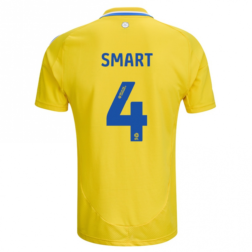 Niño Fútbol Camiseta Olivia Smart #4 Amarillo Azul 2ª Equipación 2024/25