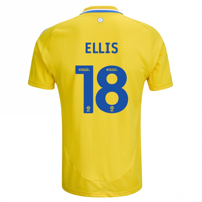 Niño Fútbol Camiseta Macy Ellis #18 Amarillo Azul 2ª Equipación 2024/25