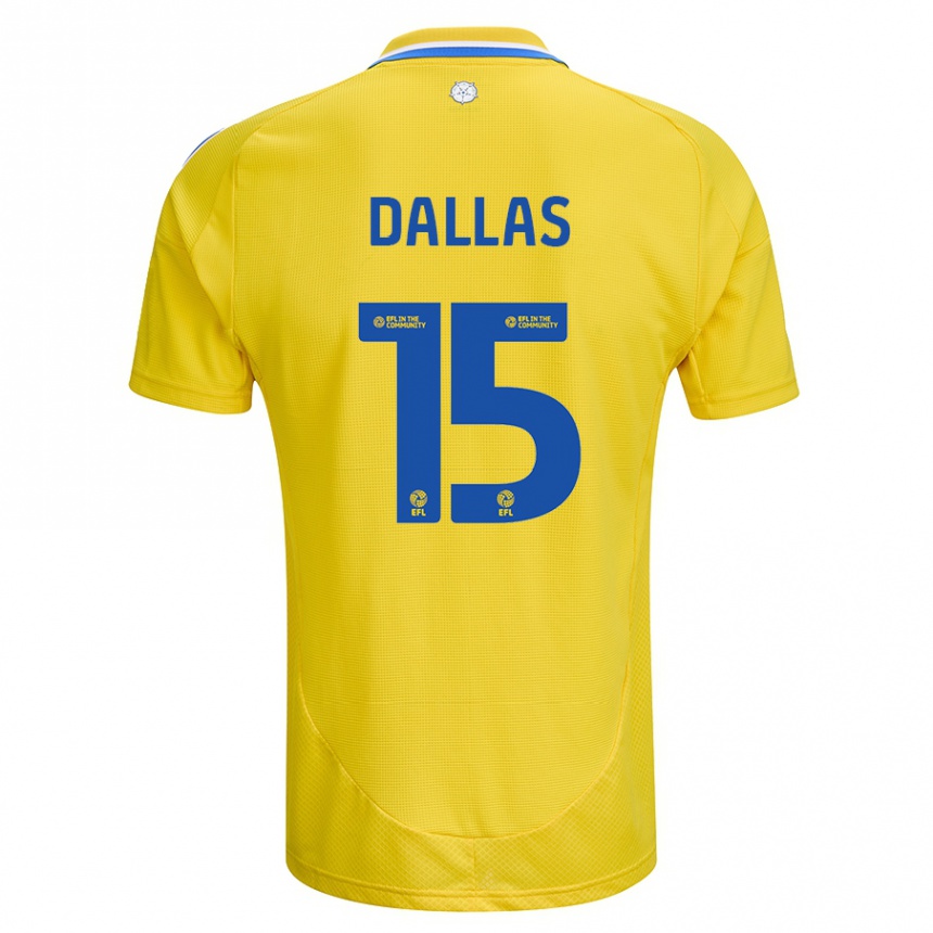 Niño Fútbol Camiseta Stuart Dallas #15 Amarillo Azul 2ª Equipación 2024/25