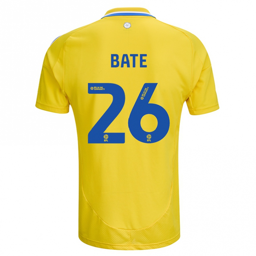 Niño Fútbol Camiseta Lewis Bate #26 Amarillo Azul 2ª Equipación 2024/25