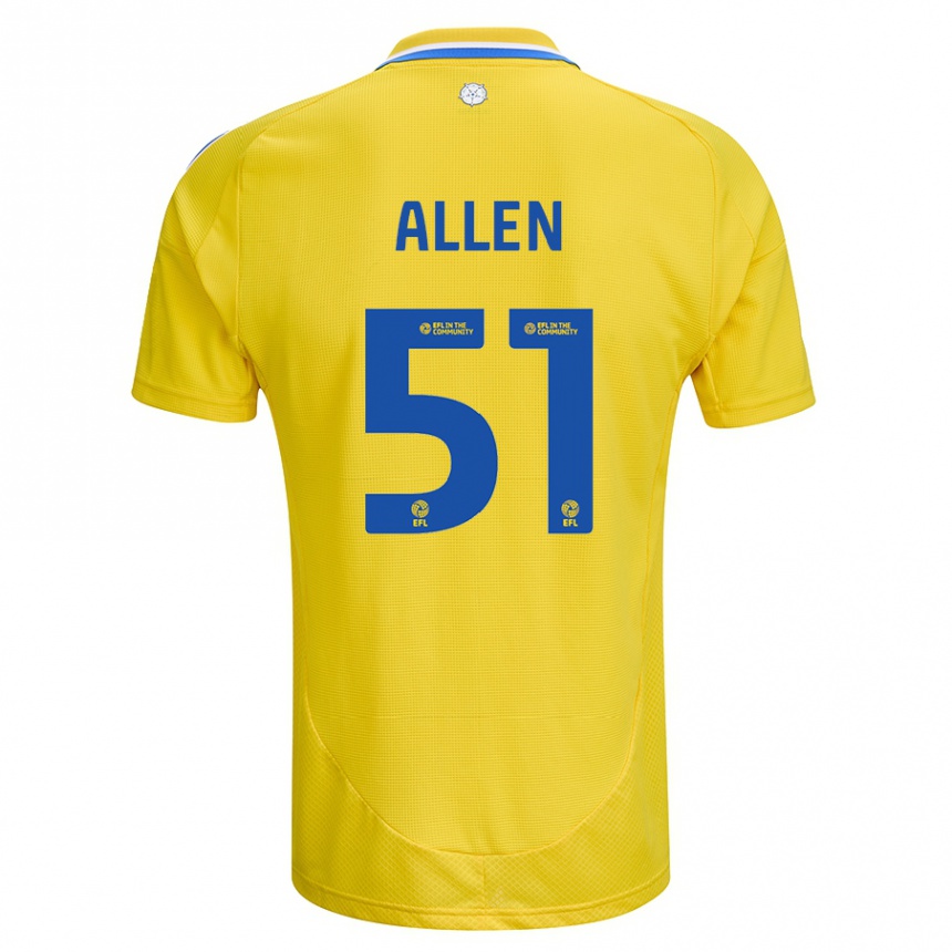 Niño Fútbol Camiseta Charlie Allen #51 Amarillo Azul 2ª Equipación 2024/25