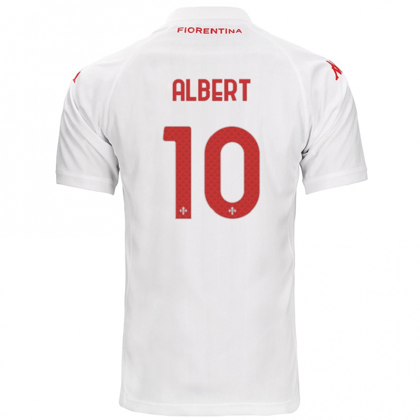 Niño Fútbol Camiseta Albert Gudmundsson #10 Blanco 2ª Equipación 2024/25