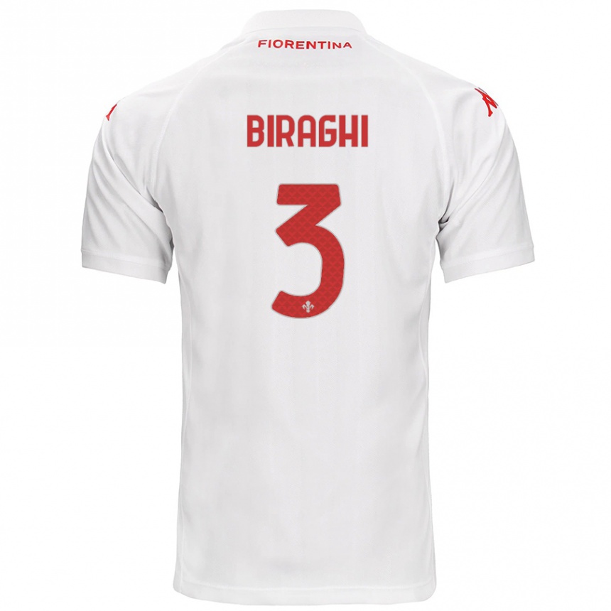 Niño Fútbol Camiseta Cristiano Biraghi #3 Blanco 2ª Equipación 2024/25