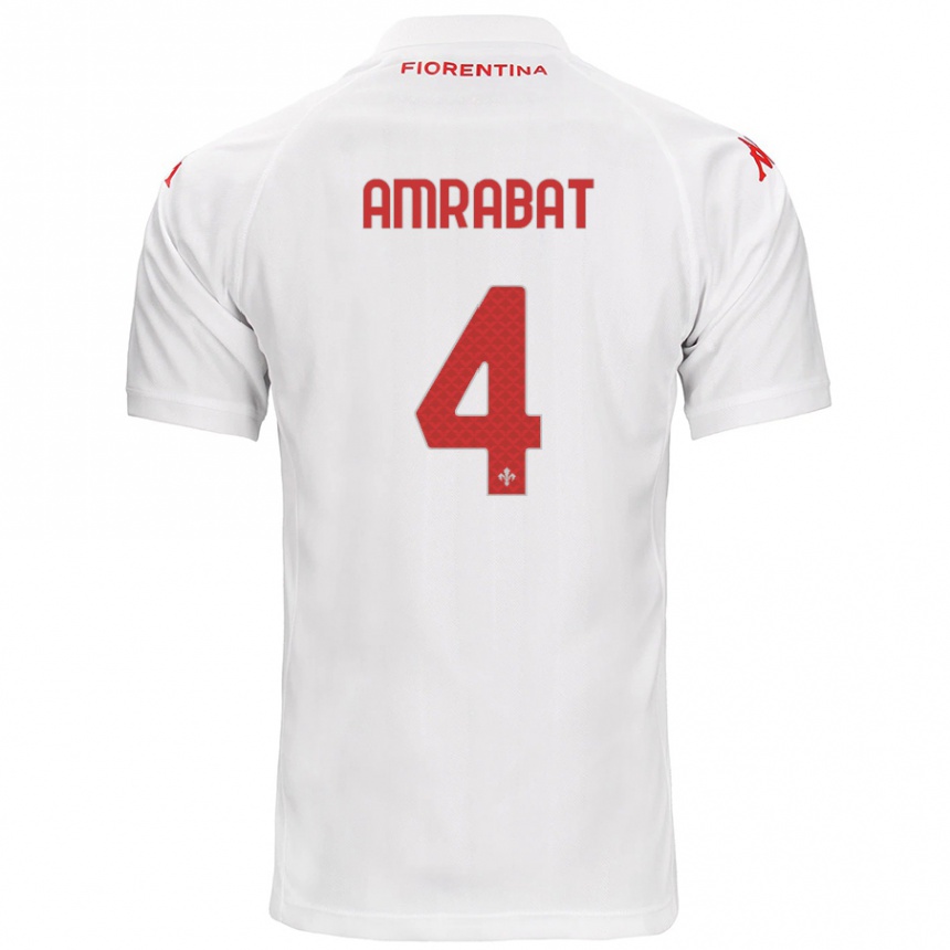 Niño Fútbol Camiseta Sofyan Amrabat #4 Blanco 2ª Equipación 2024/25