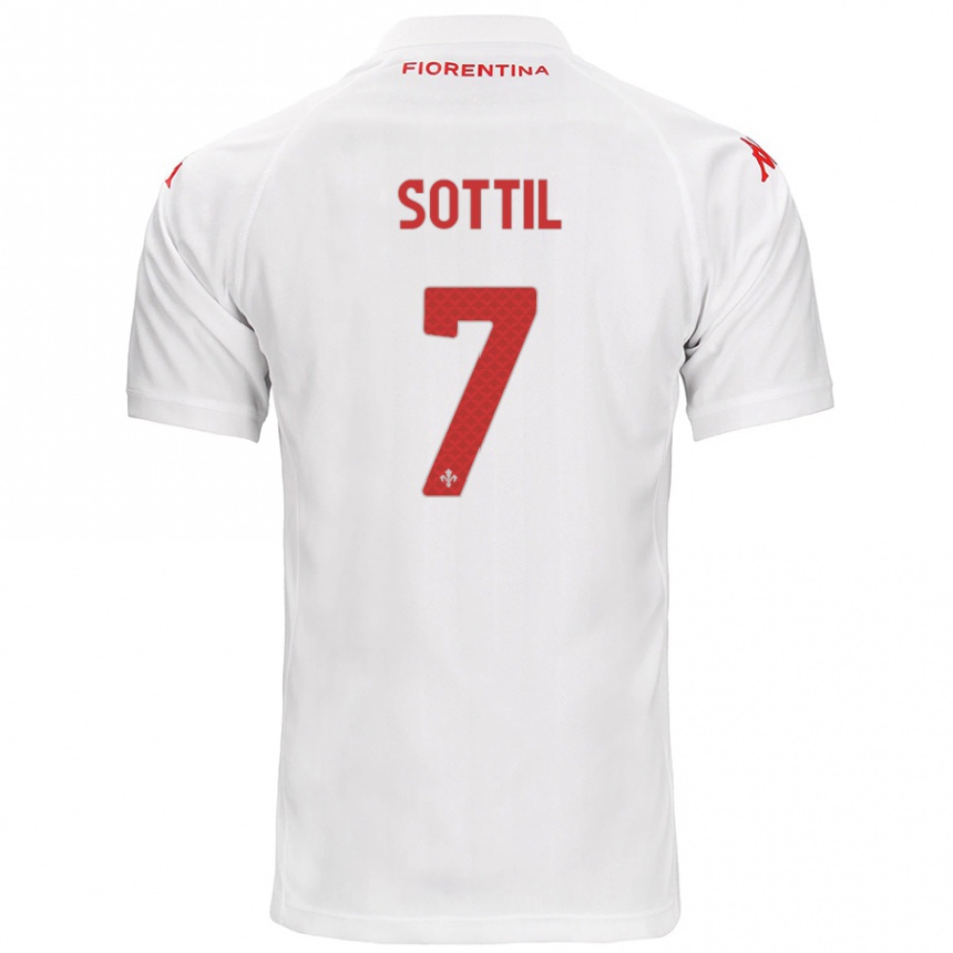 Niño Fútbol Camiseta Riccardo Sottil #7 Blanco 2ª Equipación 2024/25