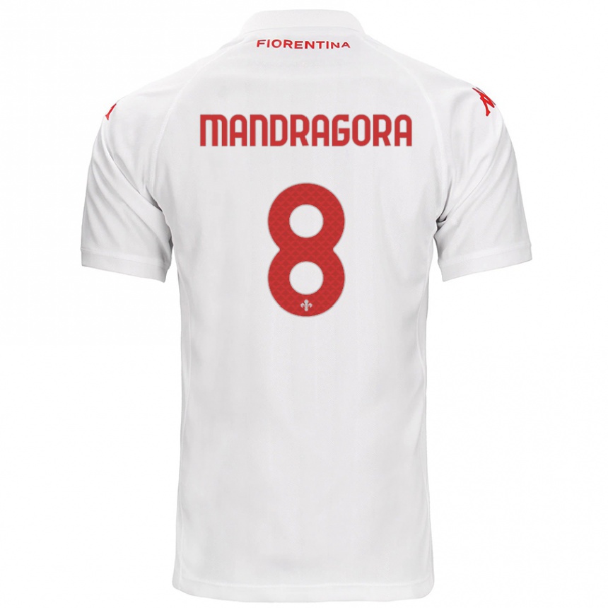 Niño Fútbol Camiseta Rolando Mandragora #8 Blanco 2ª Equipación 2024/25