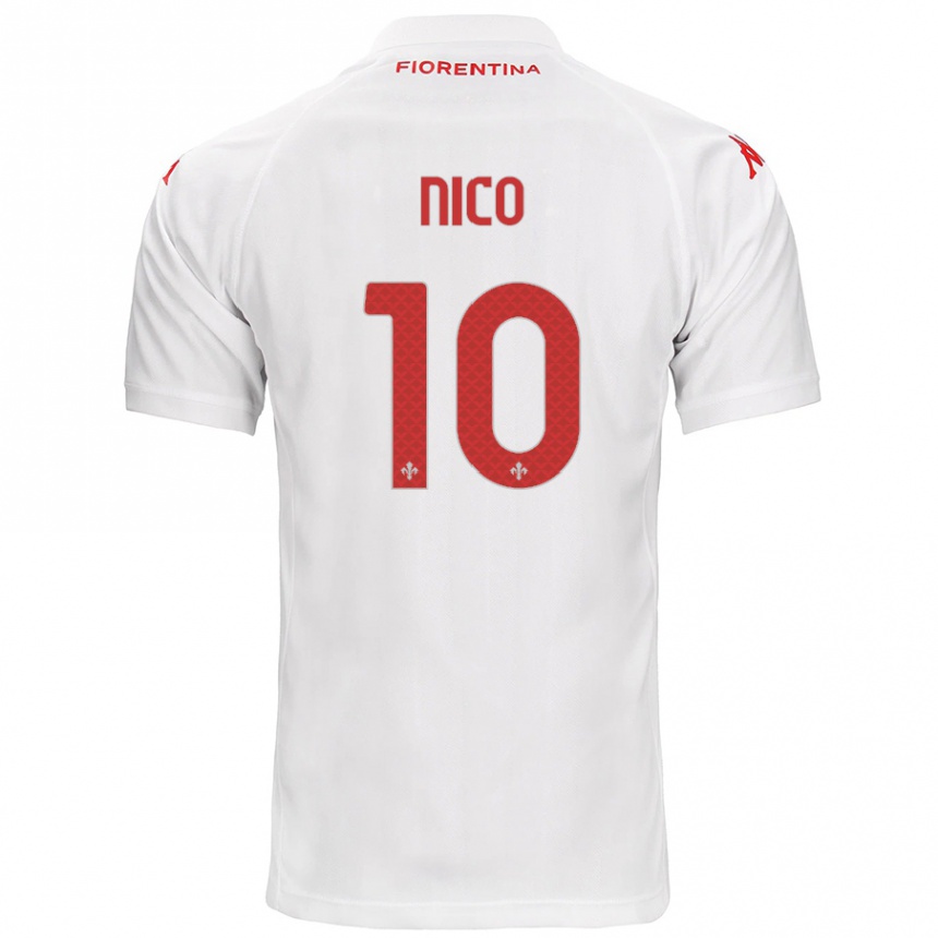 Niño Fútbol Camiseta Nicolás González #10 Blanco 2ª Equipación 2024/25