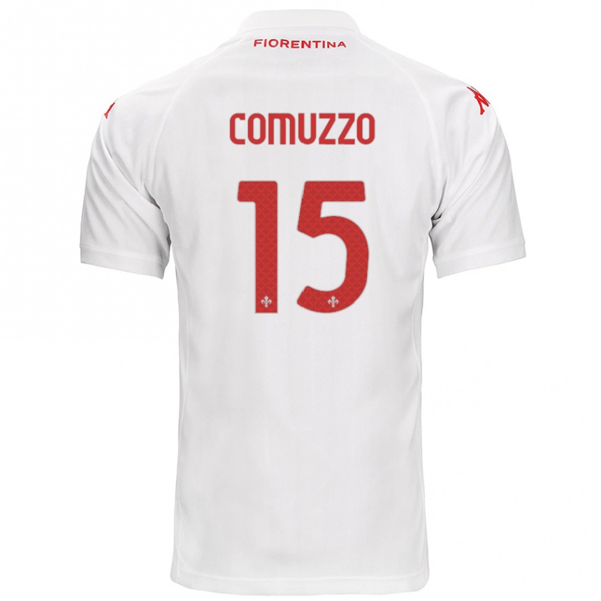 Niño Fútbol Camiseta Pietro Comuzzo #15 Blanco 2ª Equipación 2024/25