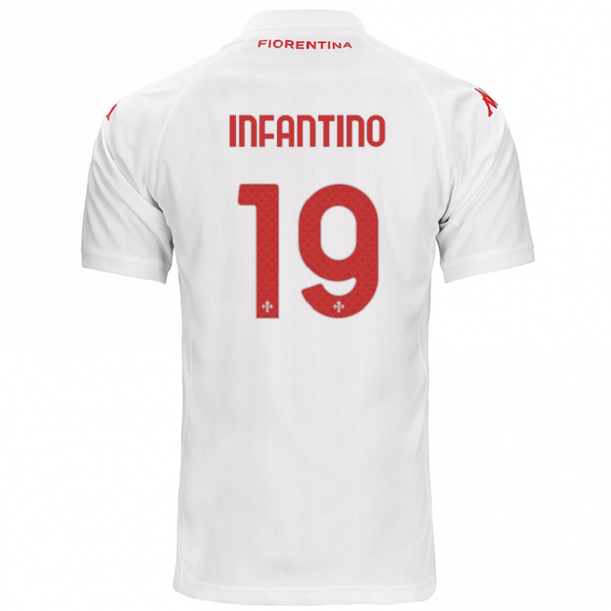 Niño Fútbol Camiseta Gino Infantino #19 Blanco 2ª Equipación 2024/25