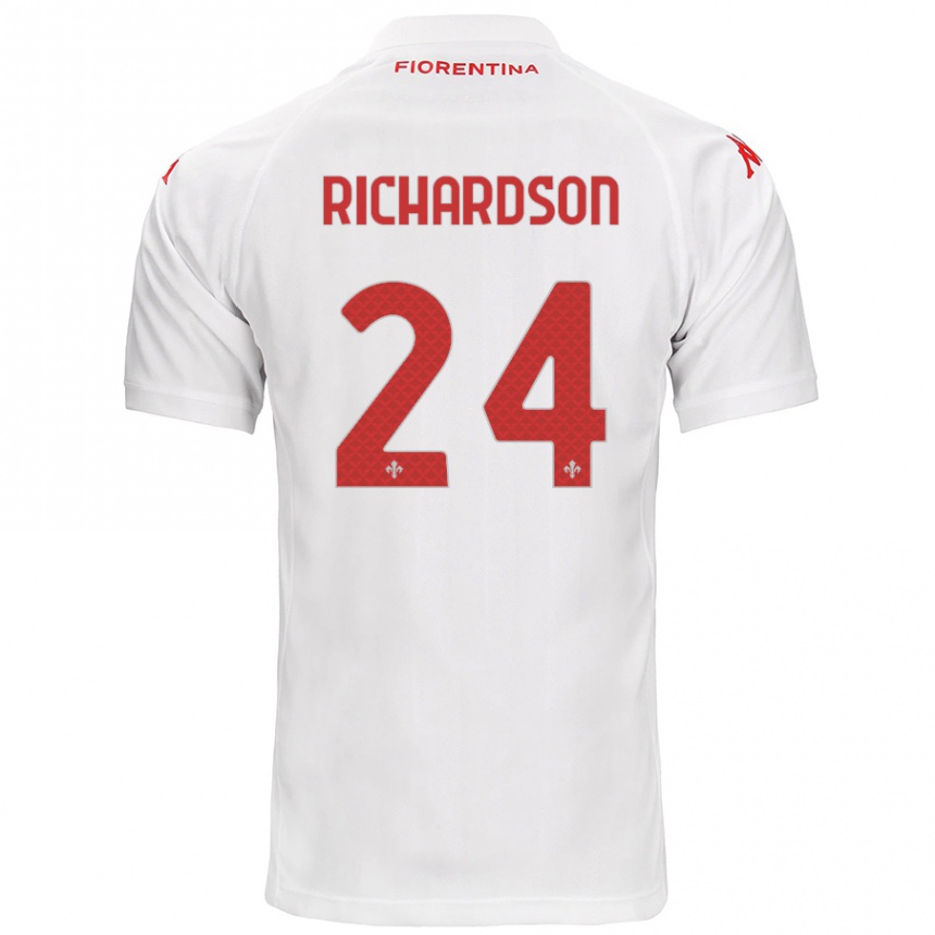 Niño Fútbol Camiseta Amir Richardson #24 Blanco 2ª Equipación 2024/25