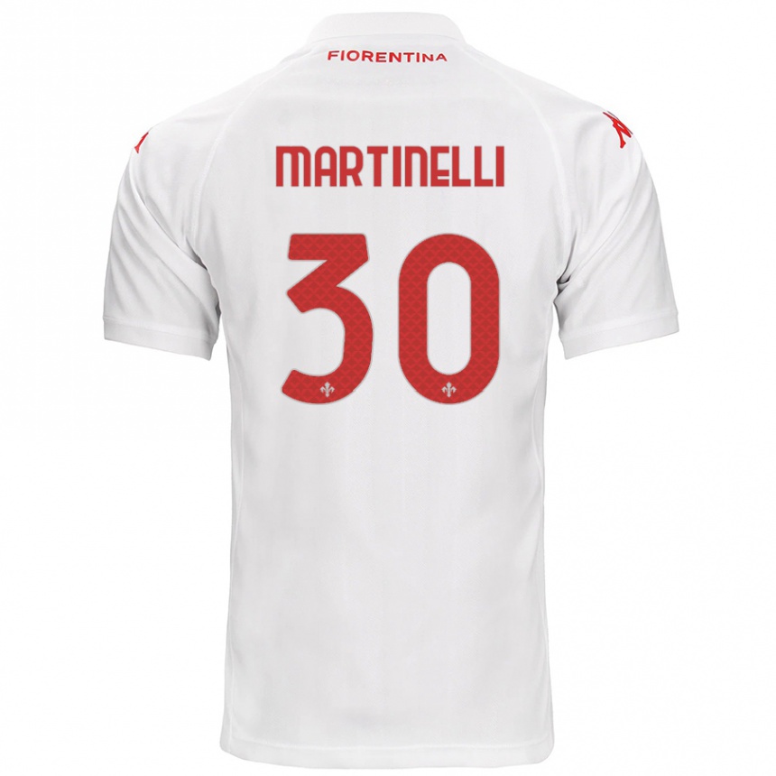 Niño Fútbol Camiseta Tommaso Martinelli #30 Blanco 2ª Equipación 2024/25