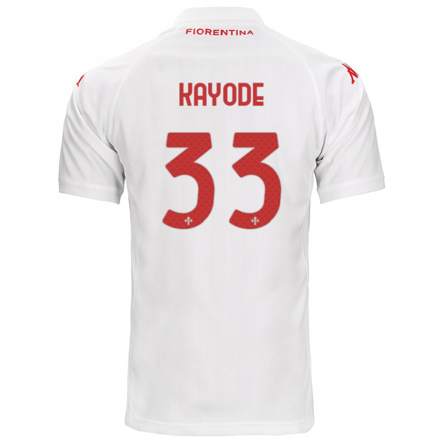 Niño Fútbol Camiseta Michael Kayode #33 Blanco 2ª Equipación 2024/25