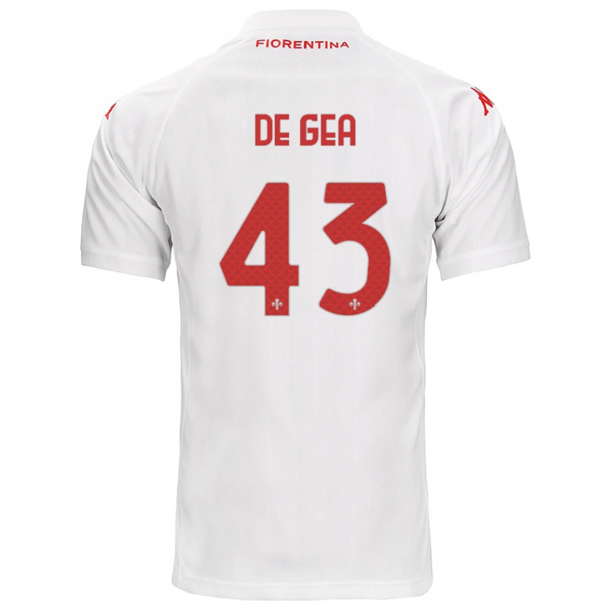 Niño Fútbol Camiseta David De Gea #43 Blanco 2ª Equipación 2024/25