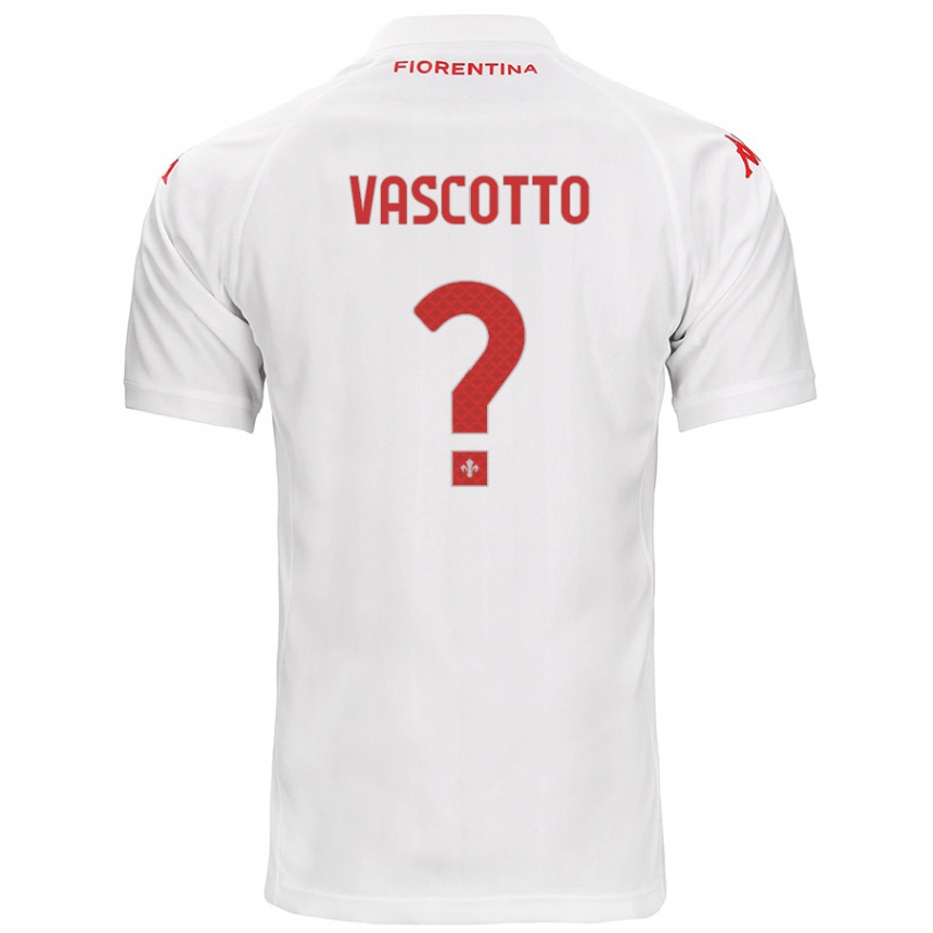 Niño Fútbol Camiseta Edoardo Vascotto #0 Blanco 2ª Equipación 2024/25