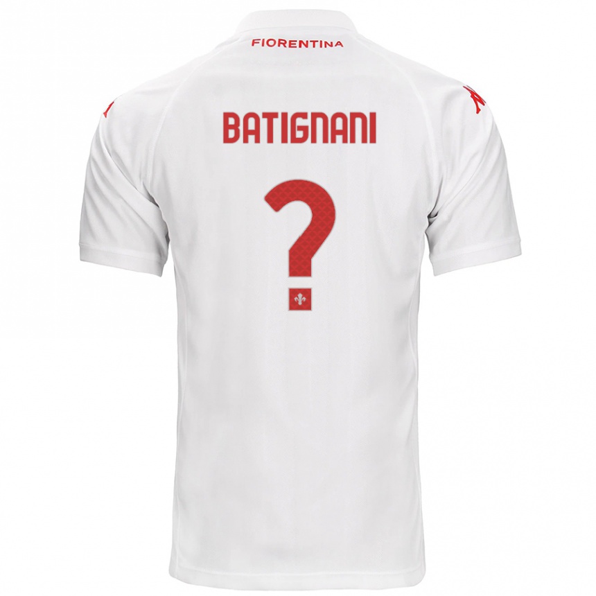 Niño Fútbol Camiseta Francesco Batignani #0 Blanco 2ª Equipación 2024/25