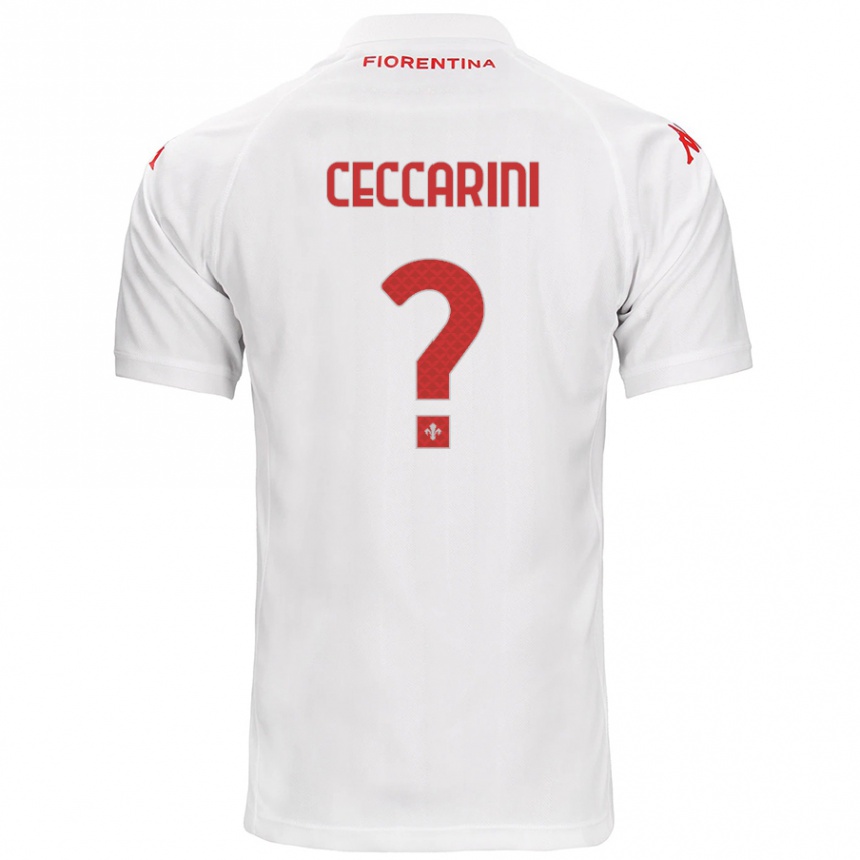 Niño Fútbol Camiseta Mattia Ceccarini #0 Blanco 2ª Equipación 2024/25