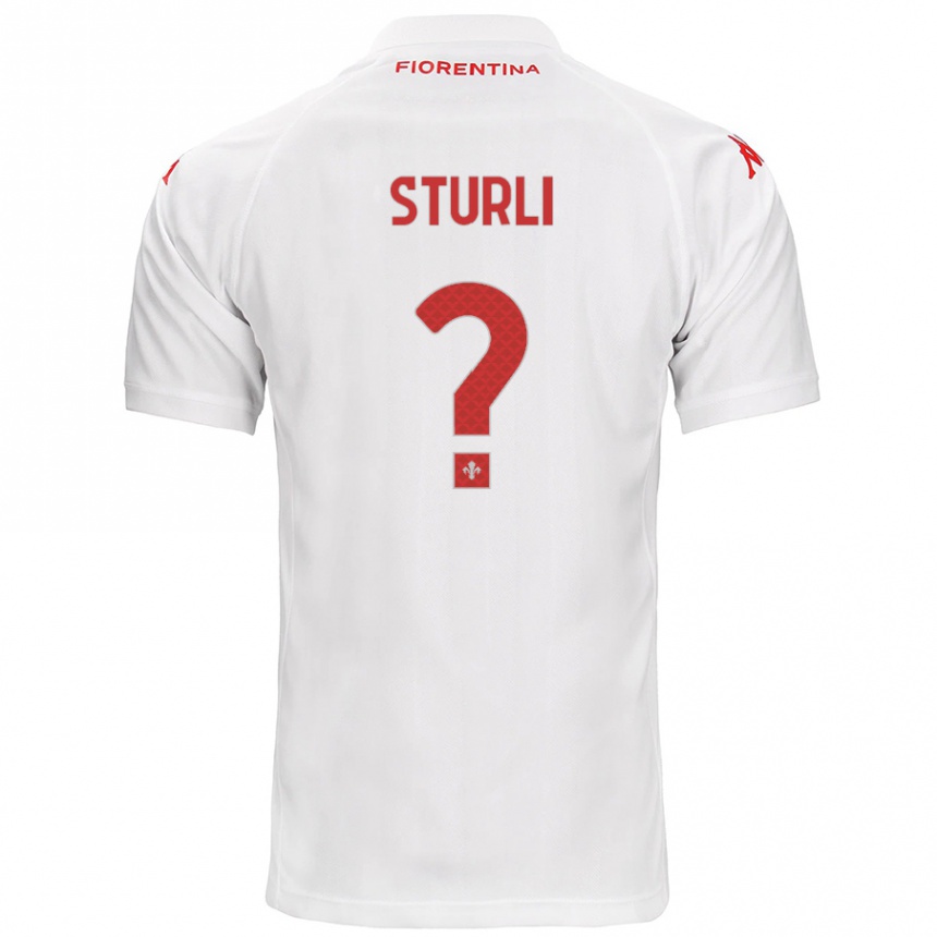 Niño Fútbol Camiseta Edoardo Sturli #0 Blanco 2ª Equipación 2024/25