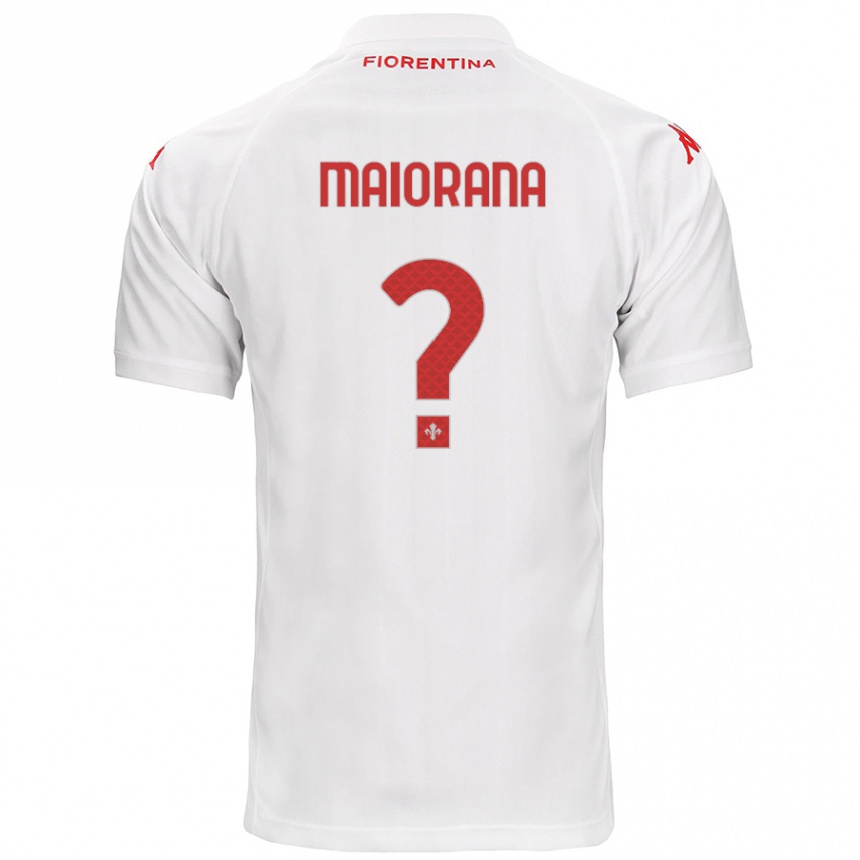 Niño Fútbol Camiseta Stefano Maiorana #0 Blanco 2ª Equipación 2024/25