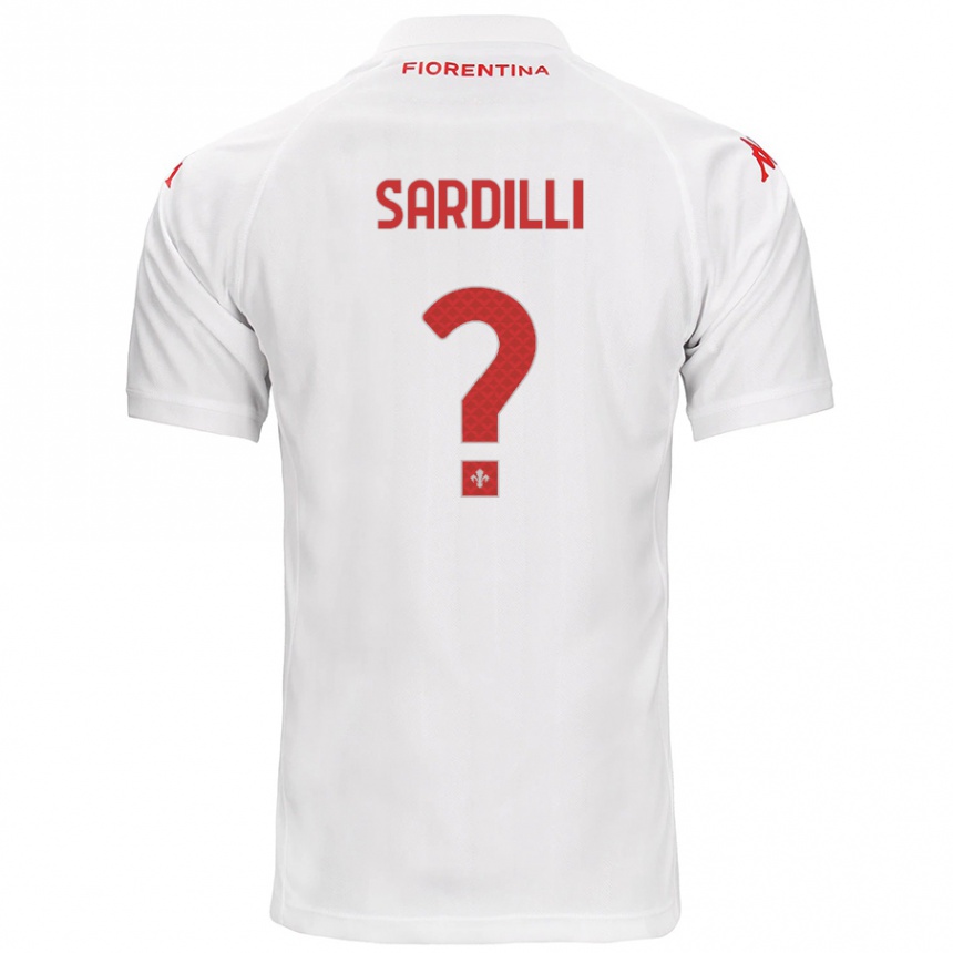 Niño Fútbol Camiseta Davide Sardilli #0 Blanco 2ª Equipación 2024/25