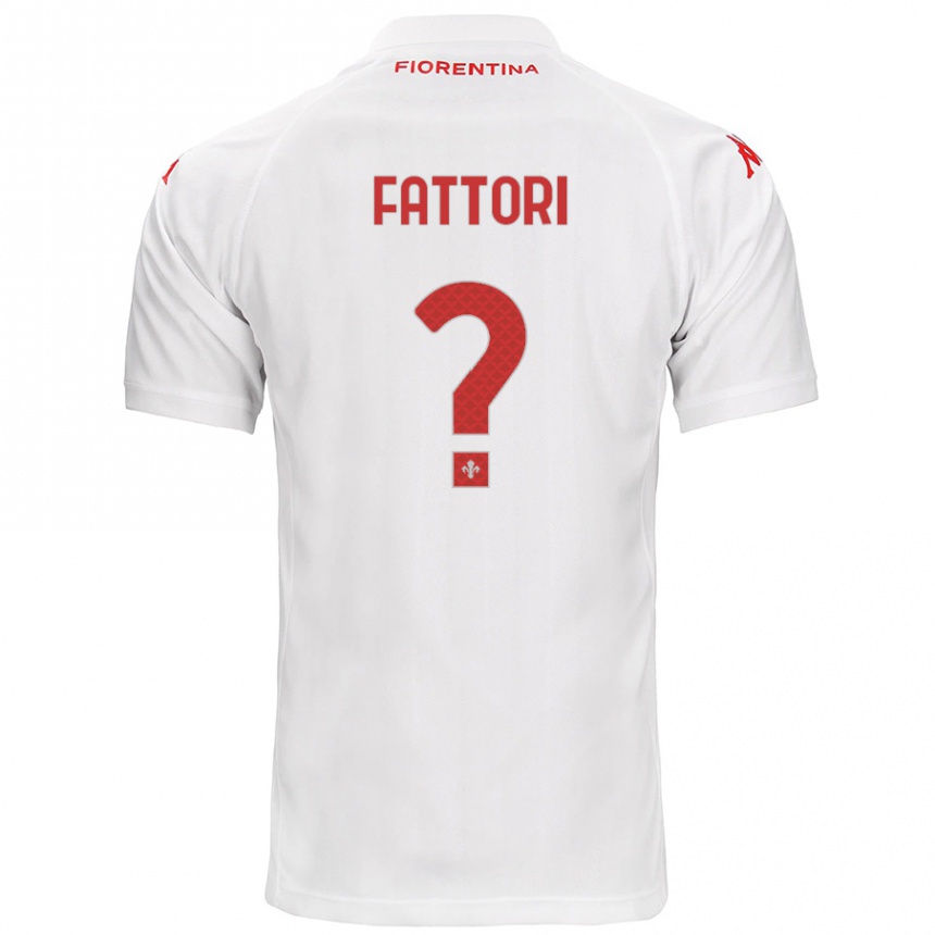 Niño Fútbol Camiseta Filippo Fattori #0 Blanco 2ª Equipación 2024/25