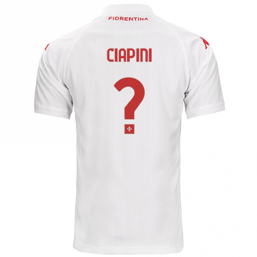 Niño Fútbol Camiseta Adriano Ciapini #0 Blanco 2ª Equipación 2024/25