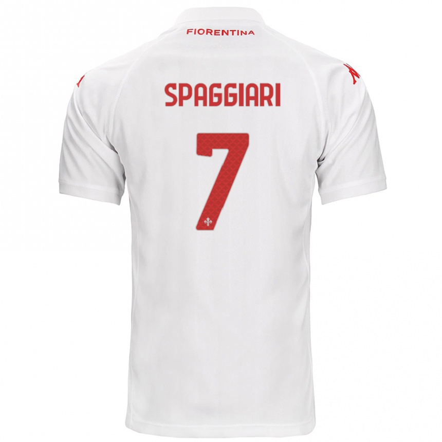 Niño Fútbol Camiseta Riccardo Spaggiari #7 Blanco 2ª Equipación 2024/25