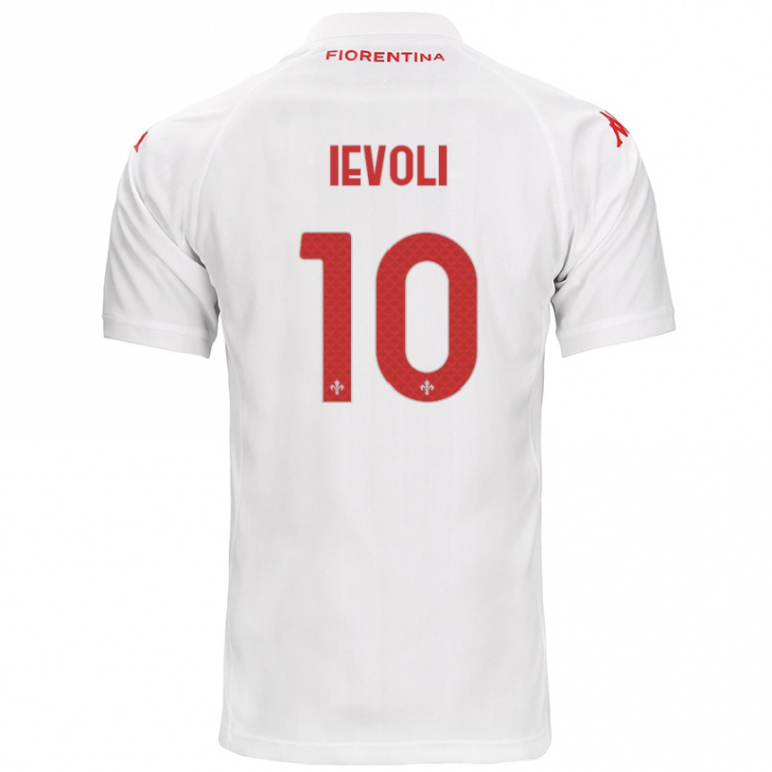 Niño Fútbol Camiseta Mattia Ievoli #10 Blanco 2ª Equipación 2024/25