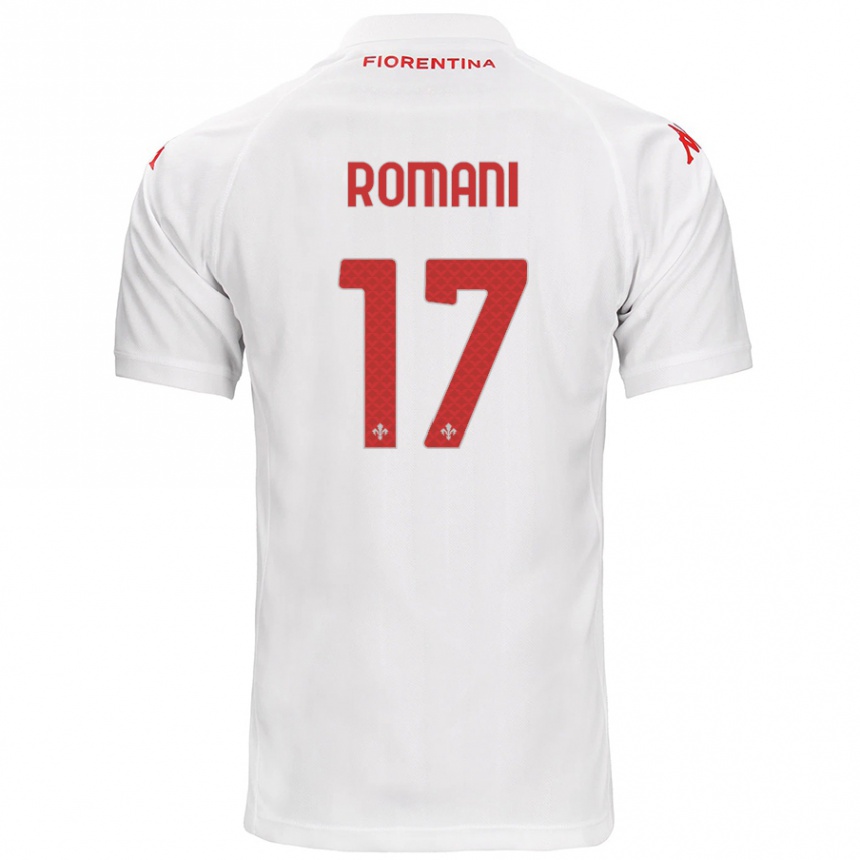 Niño Fútbol Camiseta Lorenzo Romani #17 Blanco 2ª Equipación 2024/25