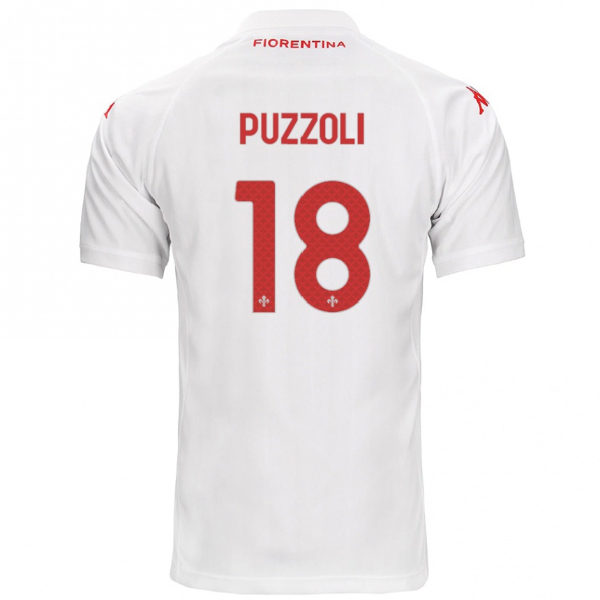 Niño Fútbol Camiseta Giorgio Puzzoli #18 Blanco 2ª Equipación 2024/25