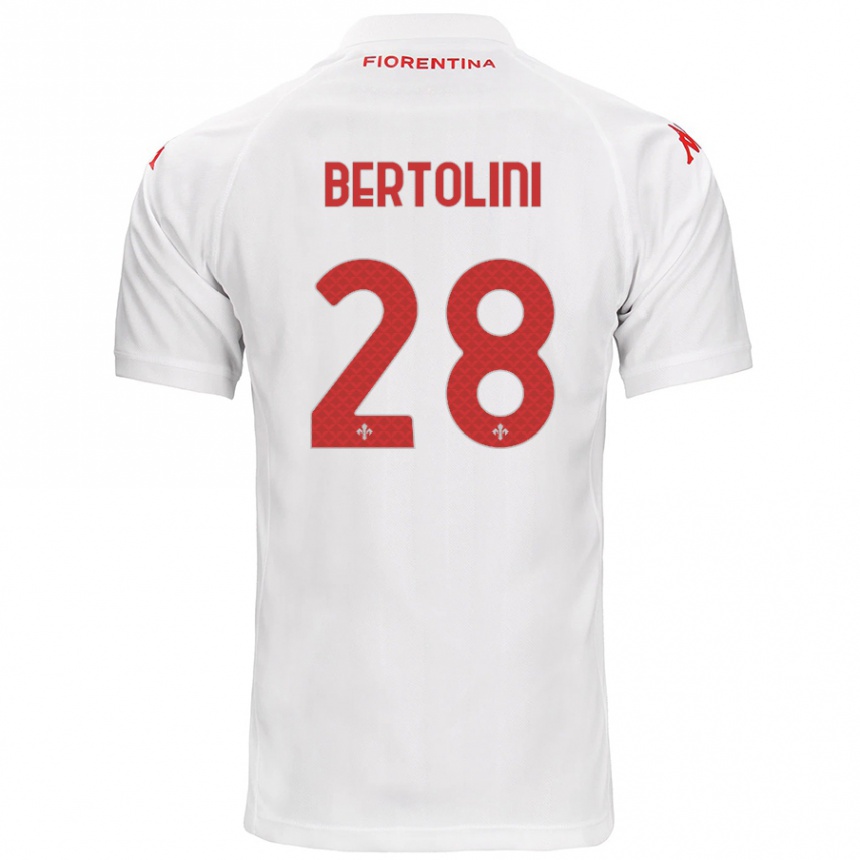 Niño Fútbol Camiseta Gabriele Bertolini #28 Blanco 2ª Equipación 2024/25