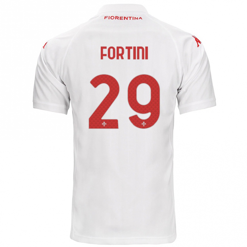 Niño Fútbol Camiseta Niccolò Fortini #29 Blanco 2ª Equipación 2024/25