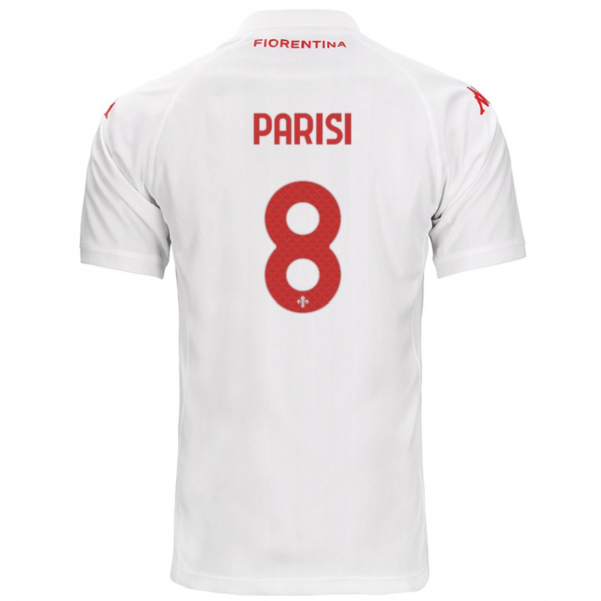 Niño Fútbol Camiseta Alice Parisi #8 Blanco 2ª Equipación 2024/25